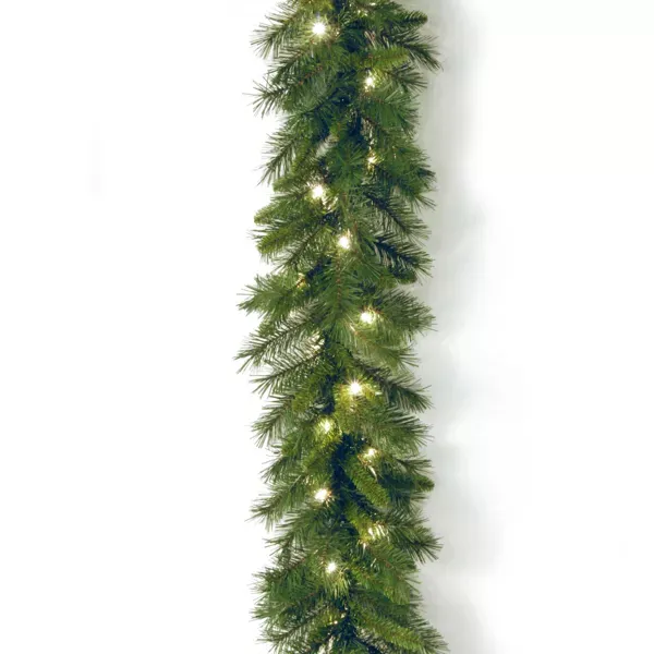 Photo 1 of National Tree Company Pre-Lit Artificial Christmas Garland, Green, Winchester Pine, White Lights, Plug In, Christmas Collection, 40'