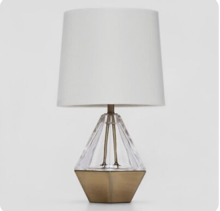Photo 1 of 2 Acrylic Prism Accent Table Lamp Clear 