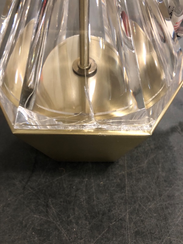 Photo 1 of 2 Acrylic Prism Accent Table Lamp Clear 