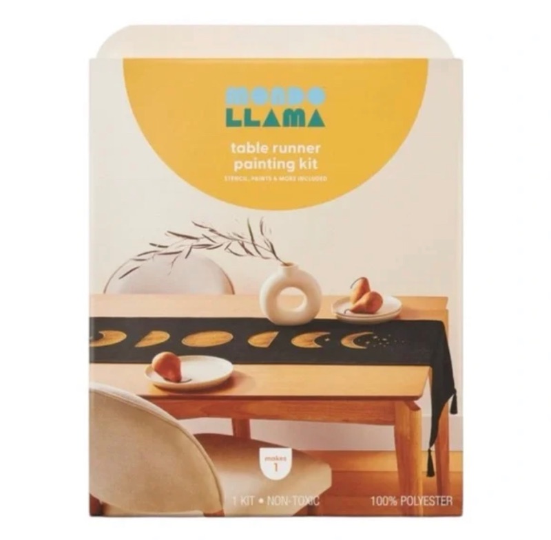 Photo 1 of *Box Minor Damaged* Sealed Mondo Llama Celestial Table Runner Painting Kit
