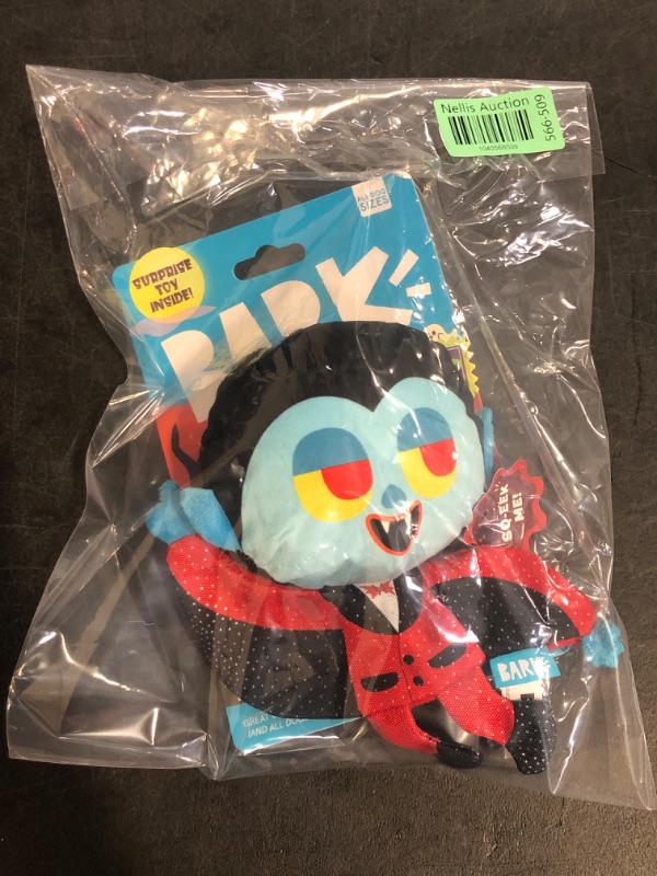 Photo 1 of BARK Halloween The Boogieman Vampire Spikey Ball Dog Plush Toy