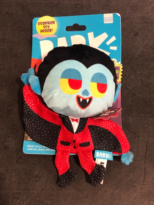 Photo 1 of BARK Halloween The Boogieman Vampire Spikey Ball Dog Plush Toy