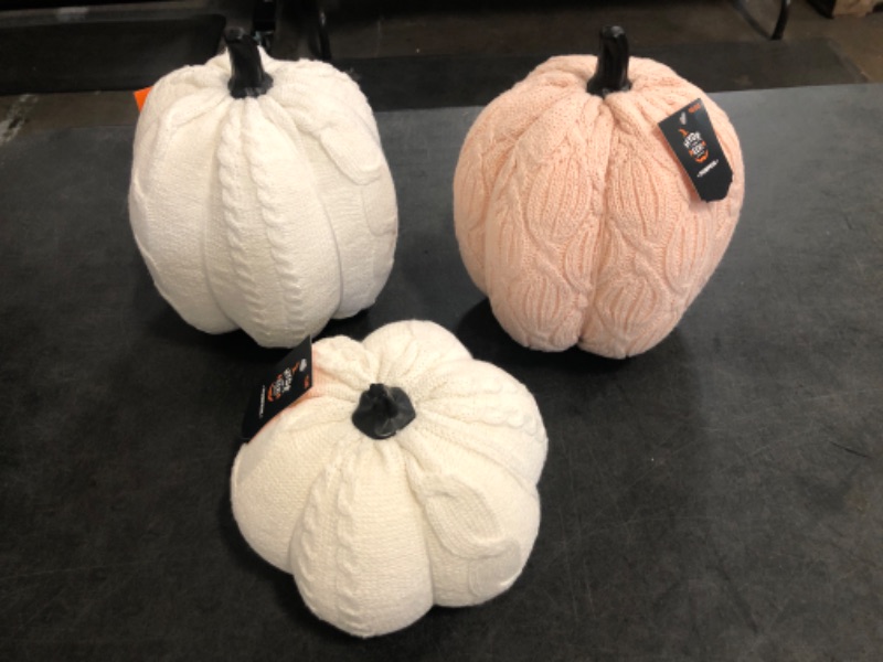 Photo 1 of 3 Yarn  Pumpkin Decor 2 Large 1 Small