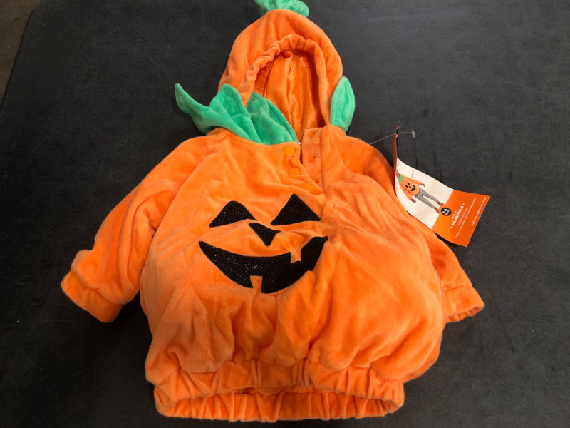 Photo 1 of 0-6 Months Infant Toddler Girls Plush Pumpkin Hooded Pullover Halloween Costume