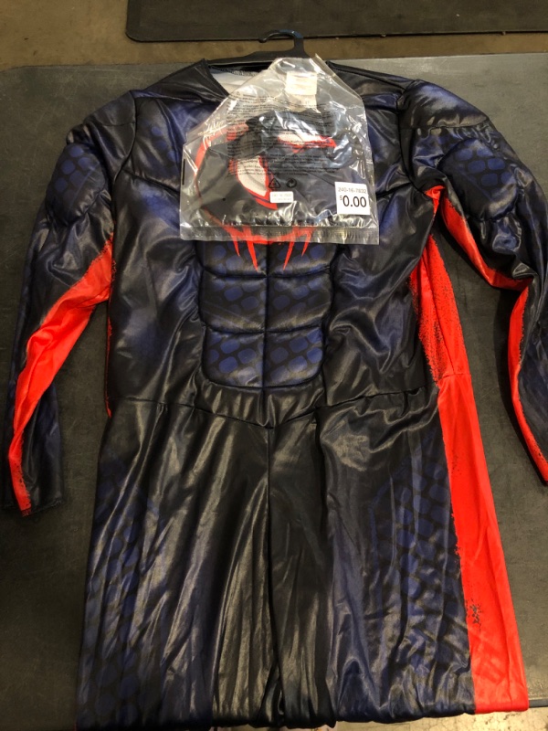 Photo 1 of Size L Youth MARVEL Boys Spider-Man Miles Morales Into The Spider Verse Superhero Muscle Padded Jumpsuit with Mask, Officialy Licensed