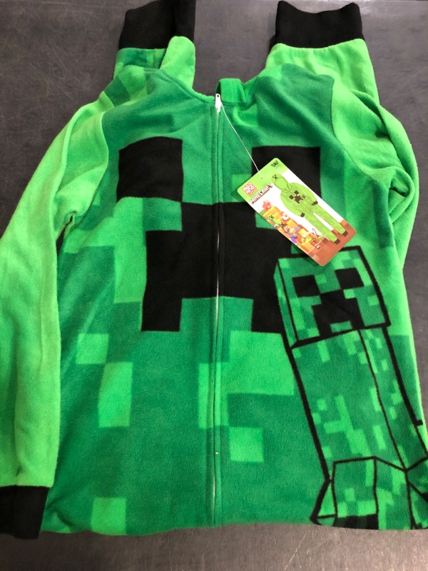Photo 1 of M(8-10) Boys' Minecraft Union Suit - Green