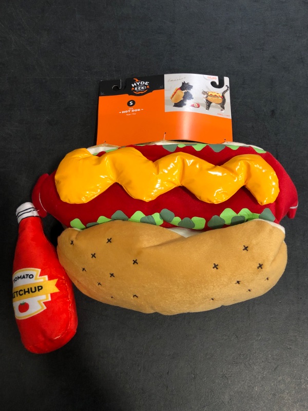 Photo 1 of 3 Size Small Dog Costumes, A Shark, Hotdog and Spider Knitted Sweater