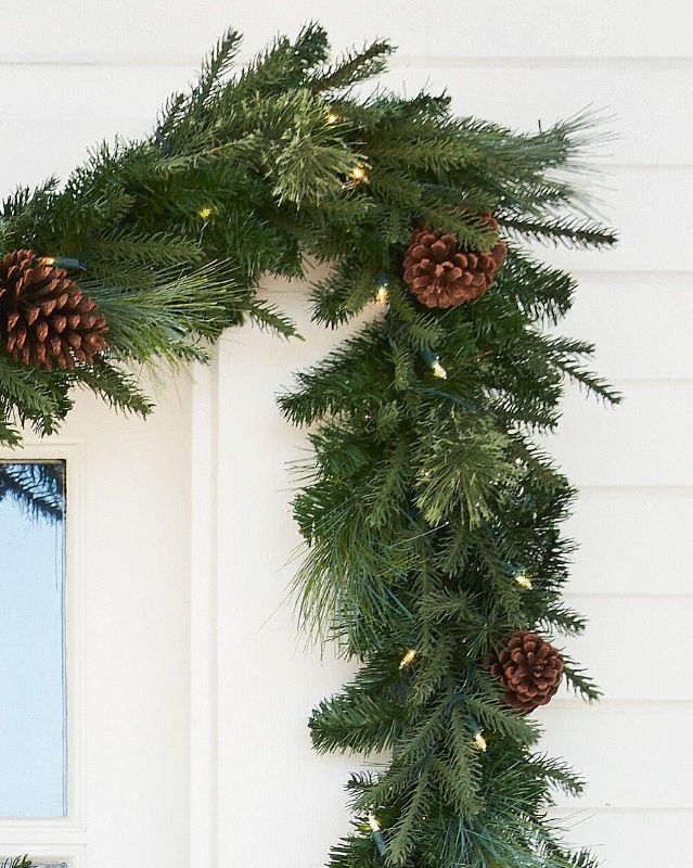 Photo 1 of Balsam Hill | Artificial Christmas Garland for The Home | Traditional Holiday Decorations | Equipped with LED Clear Lights | for Indoor Decor 