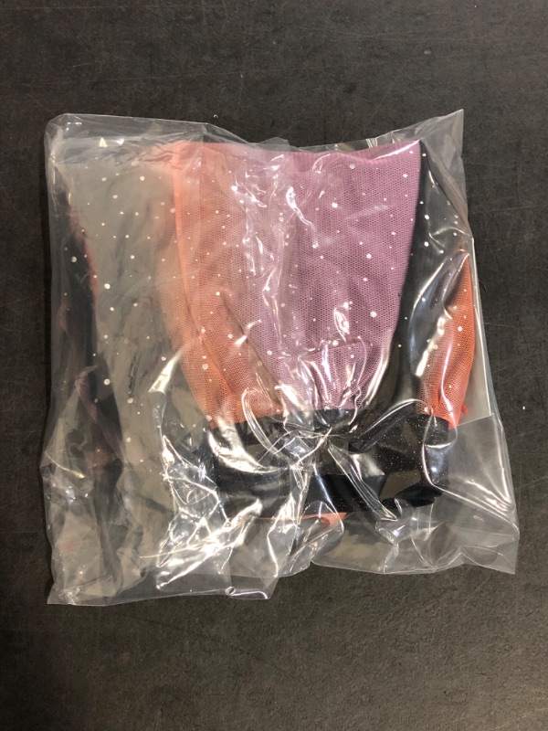 Photo 1 of L (10-12) Girls Shiny Orange Purple & Black Rainbow Ruffled Halloween Tutu Skirt L (10-12)
