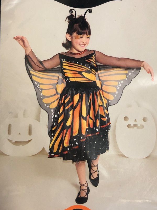 Photo 1 of Size S Monarch Butterfly Halloween Costume Dress with Headpiece