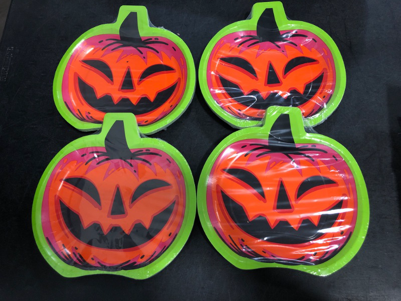 Photo 1 of Halloween Bundle 4 Carving Books, 2 Zombie Hand GoodieBag Packs and 4 Jack-O-Lantern Party Plates 