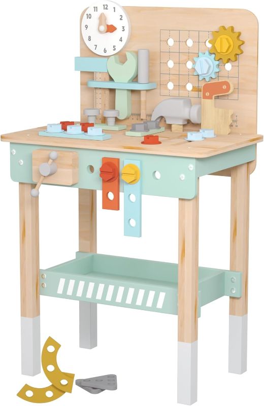 Photo 1 of REPLACEMENT PARTS ONLY **Wooden Workbench for Kids, Play Workbench Set, Workshop Workbench Construction Toys, Creative Pretend Play Toys, Education Gift for Boys and Girls