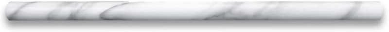 Photo 1 of Stone Center Online Statuary White Marble 5/8x12 Pencil Liner Trim Molding Polished Kitchen Bath Wall Floor Backsplash Shower (1 Piece)