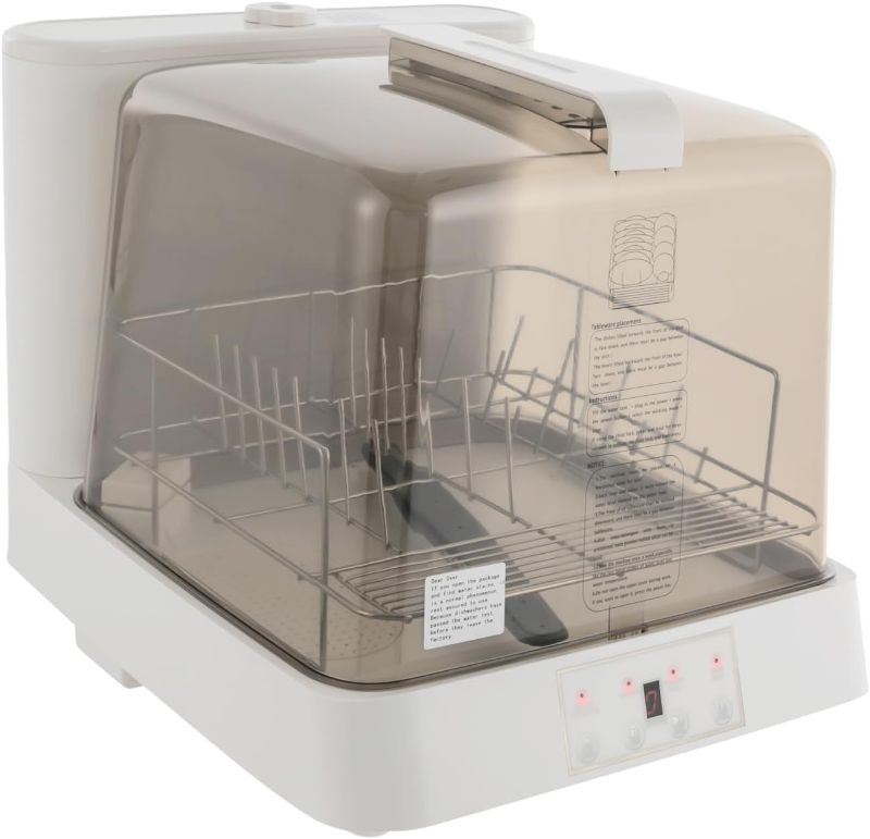 Photo 1 of Portable Mini Dishwasher, Countertop Dishwasher, Transparent Design, with 360° Rotating Nozzle and Multiple Cleaning Modes, Automatic Dishwashing, Suitable for Apartments, Dormitories, and RVs