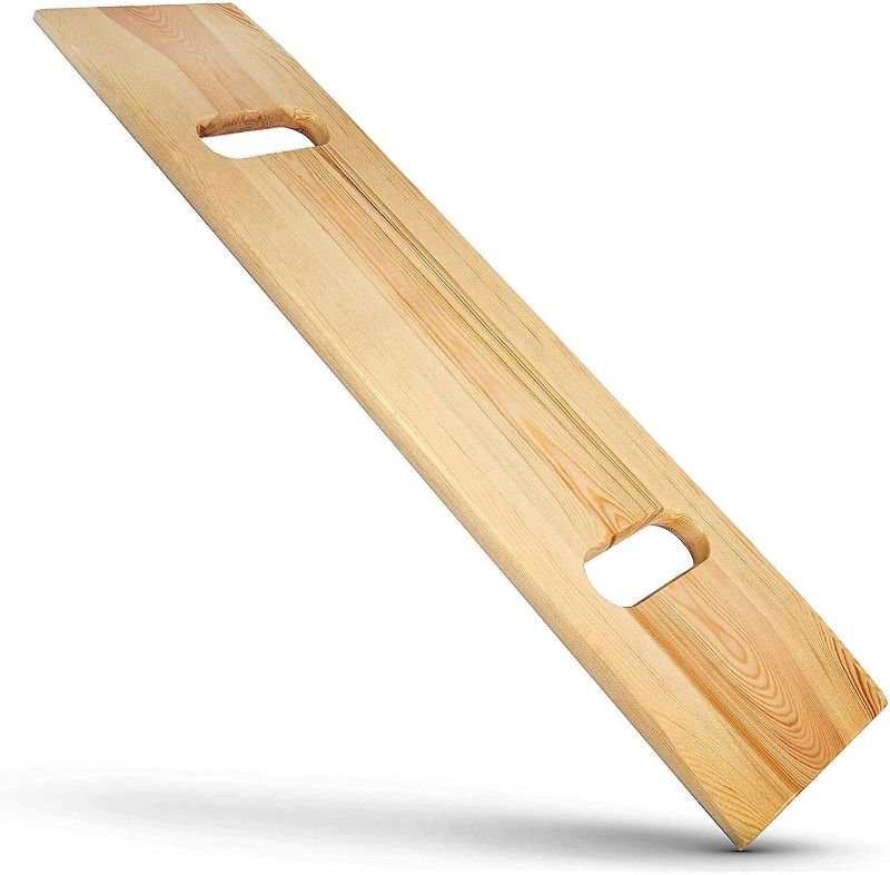 Photo 1 of DMI Transfer Board and Slide Board, FSA Eligible, Made of Heavy-Duty Wood for Patient, Senior and Handicap Move Assist and Slide Transfers, Holds up to 440 Pounds
