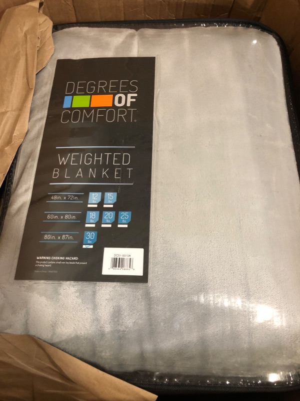 Photo 1 of King - Degrees of Comfort Weighted Blanket 30 lbs for Adult, King Size Weighted Blankets with Removable Washable Plush Cover, Micro Glass Beads Technology, Warm Heavy Throw for Queen King Bed 80x87 Grey