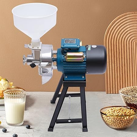 Photo 1 of Electric Grain Mill with Funnel,2200W Corn Mill Corn Grinders,110V Commercial Grain Grinder Machine,88 lbs/H High Speed Grinder for Cereals Corn Grain Wheat Feed Mill