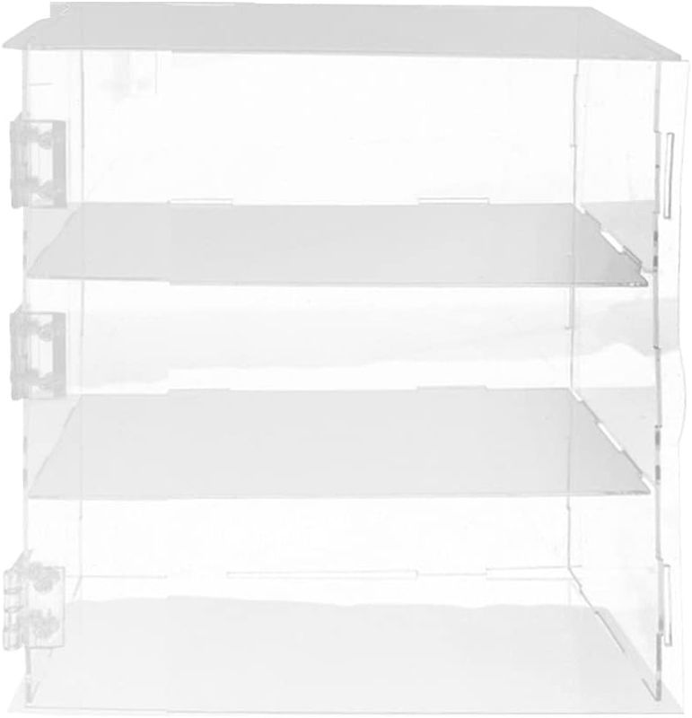 Photo 1 of 3 Tier Display Cases for Collectibles Toys, Acrylic Display Case Display Storage Box Rectangle, Wall-Mounted Dustproof Clear Showcase Holder for Collectibles Action Figure