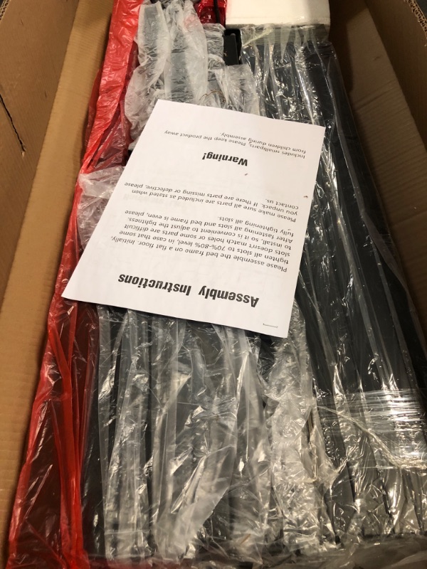 Photo 1 of Full Size Bed Frame, 14 Inch Heavy Duty Support 3500 lbs Metal Platform, No Box Spring Needed/Noise Free/Non-Slip/Steel Slat Support/Easy Assembly