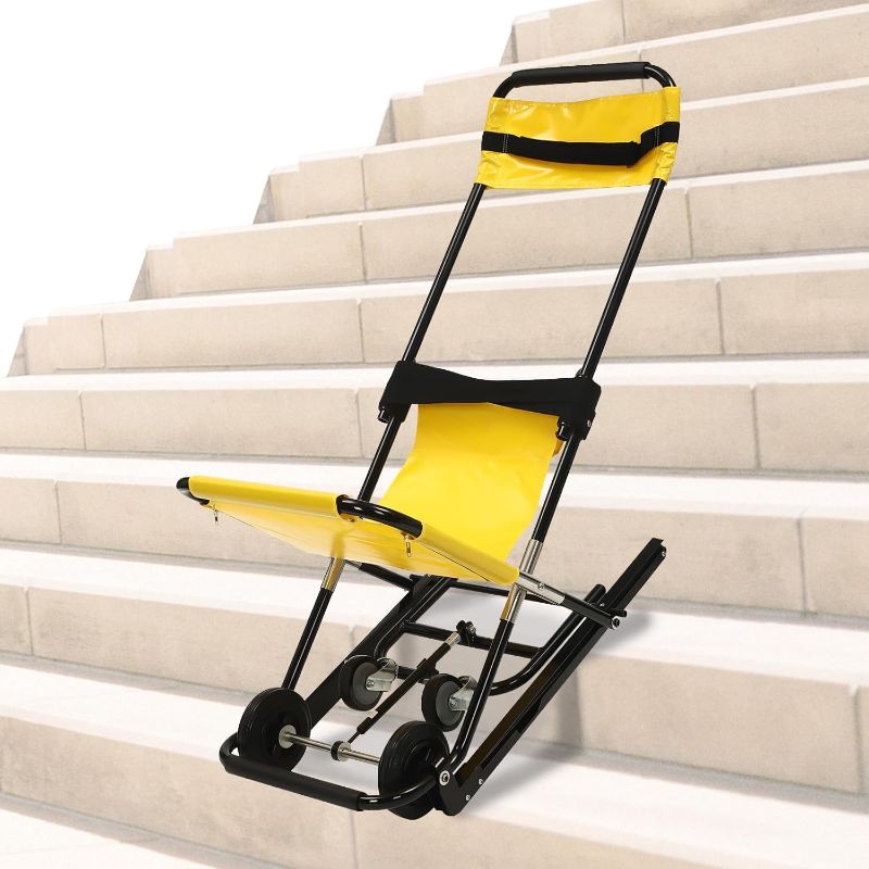Photo 1 of Portable Lift Stair Chair, Manual Lift Chair for Elderly, Single Operate, Foldable, Daily Transfer Evacuation Chair for Downstair, Withstands 350 lbs
