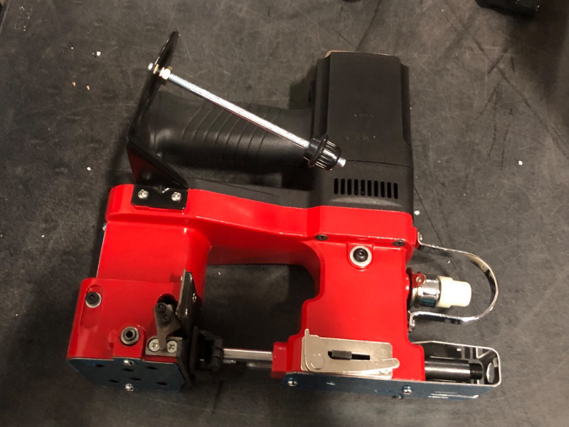 Photo 1 of Portable Electric Sewing Machine, Leather Canvas Sewing Machine Industrial Bag Stitching Closer 110V Stitching Tool for Chemical Industry Clothing Chemical Home Textile