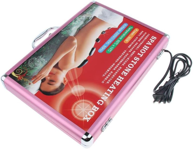 Photo 1 of Basalt Rock Heating Device for Massage with Carrying Case