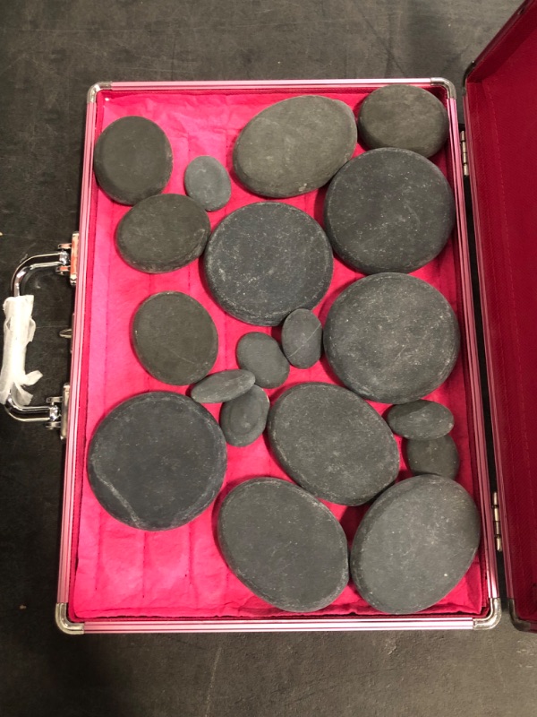 Photo 1 of Basalt Rock Heating Device for Massage with Carrying Case