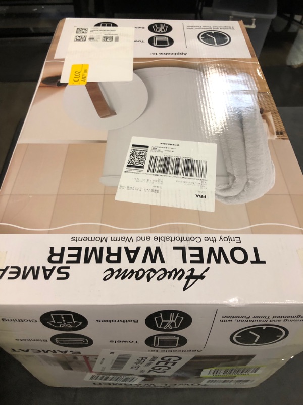 Photo 1 of SAMEAT Heated Towel Warmers for Bathroom - Large Towel Warmer Bucket, Wood Handle, Auto Shut Off, Fits Up to Two 40"X70" Oversized Towels, Best Ideals
