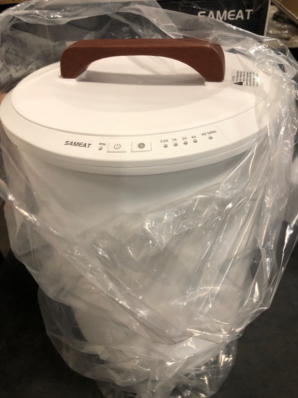 Photo 1 of SAMEAT Heated Towel Warmers for Bathroom - Large Towel Warmer Bucket, Wood Handle, Auto Shut Off, Fits Up to Two 40"X70" Oversized Towels, Best Ideals