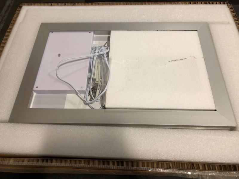 Photo 1 of 20"x 28" LED Bathroom Mirror, 3 Colors Vanity Mirror with Lights, Front and Backlit Bathroom Mirror with Lights, LED Smart Mirror for Bathroom, Anti-Fog, Stepless Dimmable, Memory