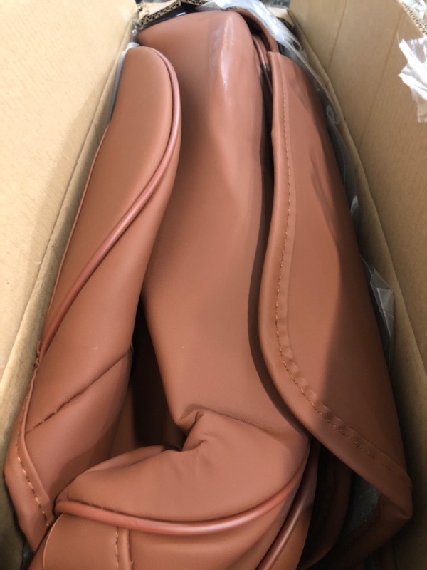 Photo 1 of Auto Car Seat Covers Accessories Full Set Leather Cushion Protector Breathable Waterproof Seat Cover for Cars Universal Fit (Brown, Front Pair and Rear)