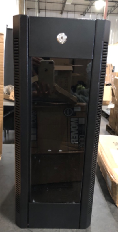 Photo 1 of 4U Wall-Mount Server Cabinet Network Data Cabinet Rack Enclosure with Lockable Door and Side Panels for Offices Data Centers Factories IT Equipment, A/V Devices