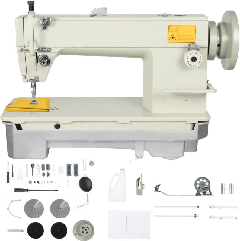 Photo 1 of Heavy Duty Leather Sewing Machine Medium-Thickness Fabric Sewing Tool Auto Aluminum Tailoring Machine, 3000 Stitches/Min (Style 1)