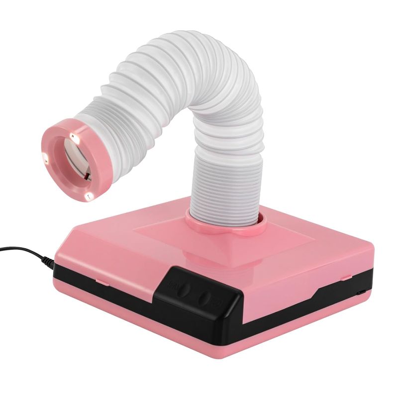 Photo 1 of 60W Nail Dust Collector, Dental Model Polishing Dust Collector Dust Collector Fan Vacuum Cleaner with Fan and LED Dual Function (Pink)