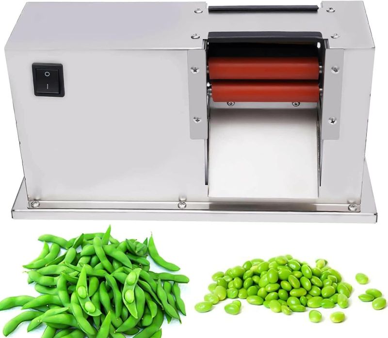 Photo 1 of Electric Pea Shelling Machine, 304 Stainless Steel Household Pea Shelling Machine, 20W Semi-Automatic Shelling Machine, 22Lbs/Hour Output, Suitable for Cooking Peas, Beans