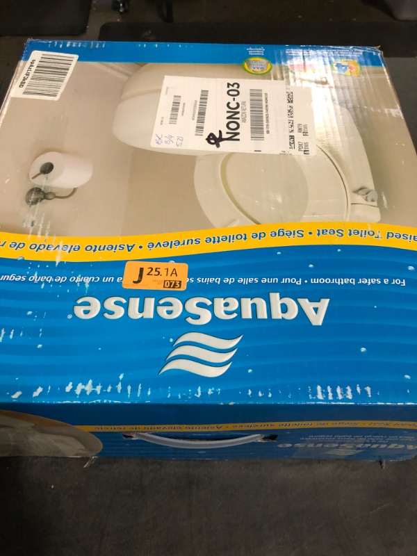 Photo 1 of AquaSense 770-610 4 Inch Portable Raised Toilet Seat Riser, Elevated Toilet Seat for Seniors