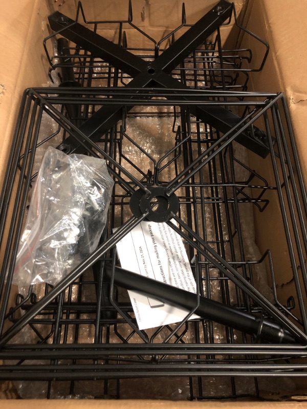 Photo 1 of Wire Literature Display for Counter, Rotating Brochure Rack with 16 Full-View Pockets for 4x9 Pamphlets, Plastic Sign Holder Included - Black