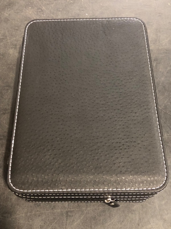 Photo 1 of 10 Slot Leather Watch Box Portable Watch For Case Display Soft Liner Zipper Bag Trips Jewelry Watches Holder