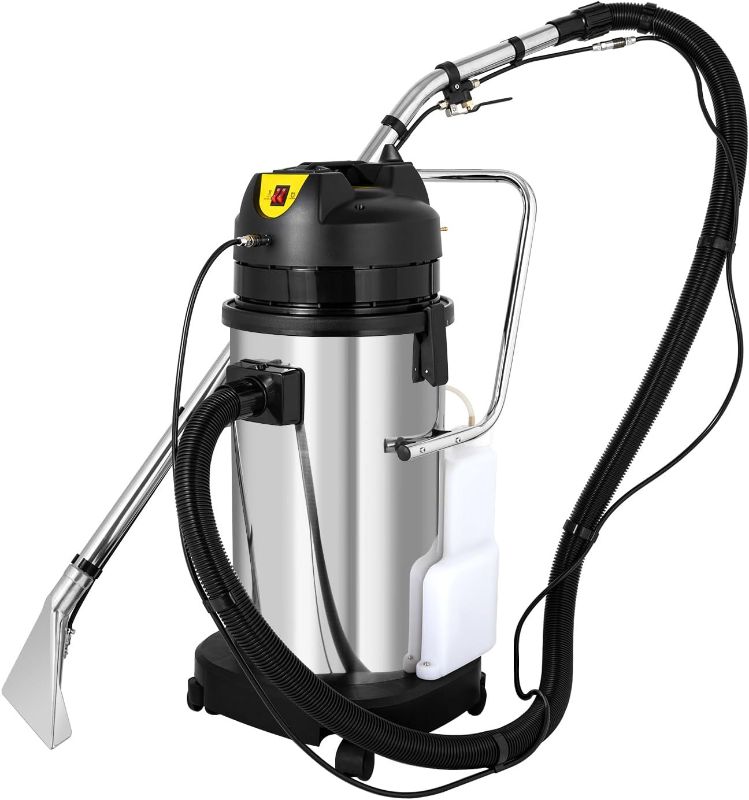 Photo 1 of Commercial Carpet Cleaner Machine, Heavy Duty Upright Multifunctional Cleaner, Stainless Steel Cleaning Machine with 6 Deep Stain Tools for Dusts, Deep Cleaning & Tough Stain Removal