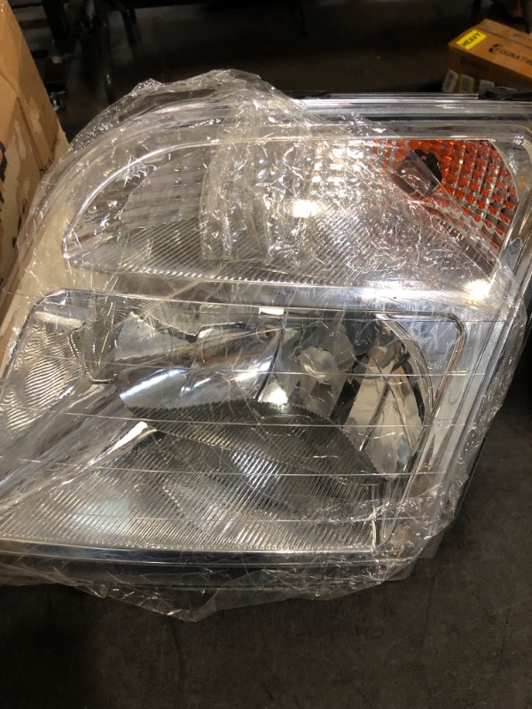 Photo 1 of Halogen Headlight Assembly For 2010 2011 2012 2013 Ford Transit Connect,Driver Side Replacement,Clear Lens Front Headlamp