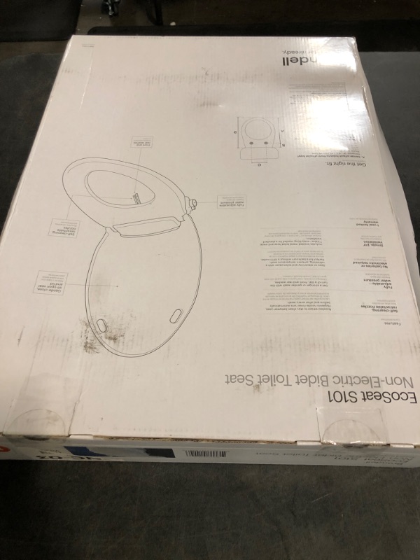 Photo 1 of Brondell Bidet Toilet Seat Non-Electric Swash Ecoseat, Fits Elongated Toilets, White - Dual Nozzle System, Ambient Water Temperature - Bidet with Easy Installation