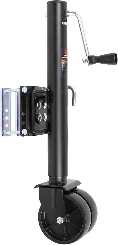 Photo 1 of Swivel Boat Trailer Jack 2000Lbs with 6-Inch Double Wheels 12" Vertical Travel with Bolt-on mounting Hardware (12" 2000lbs)