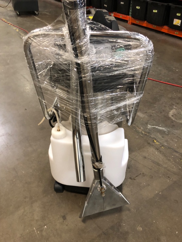 Photo 1 of Carpet Cleaner, 110V 40L Commercial Upholstery Cleaner Machine 3 in 1 Portable Wet Dry Sofa Curtain Fabric Dust Cleaner with Long Flat/Dry/Water Vacuum Head and Round Brush for Carpet Sofa Curtain