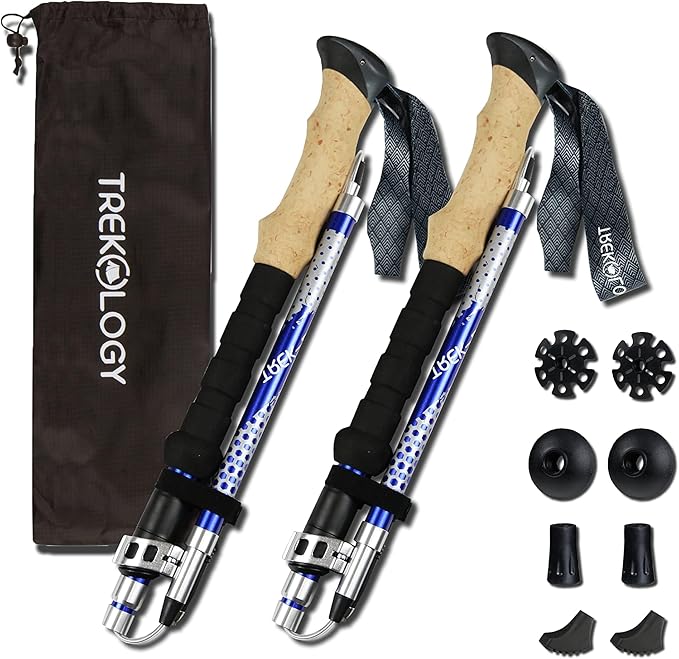 Photo 1 of Collapsible Hiking & Trekking Poles - Balance Support for Seniors, Women, and Men, 2pc Per Set