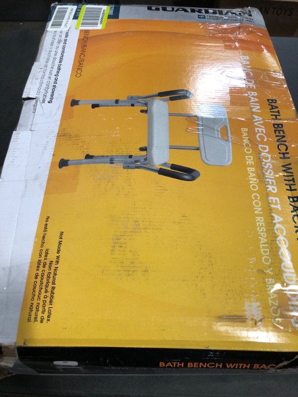 Photo 1 of Medline Shower Chair for Inside Shower, Heavy Duty, 350 lb Capacity, Adjustable Height, Non-Slip Seat with Padded Armrests & Back, White