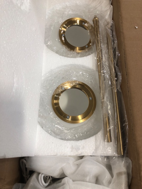 Photo 1 of Battery Operated Wall Sconces Set of 2,Gold Glass Globe Rechargeable Wireless Wall Light Fixture with Remote 10 Colors Modes Dimmable Bulb for Apartment,Farmhouse,Bedroom (Included Bulb)
