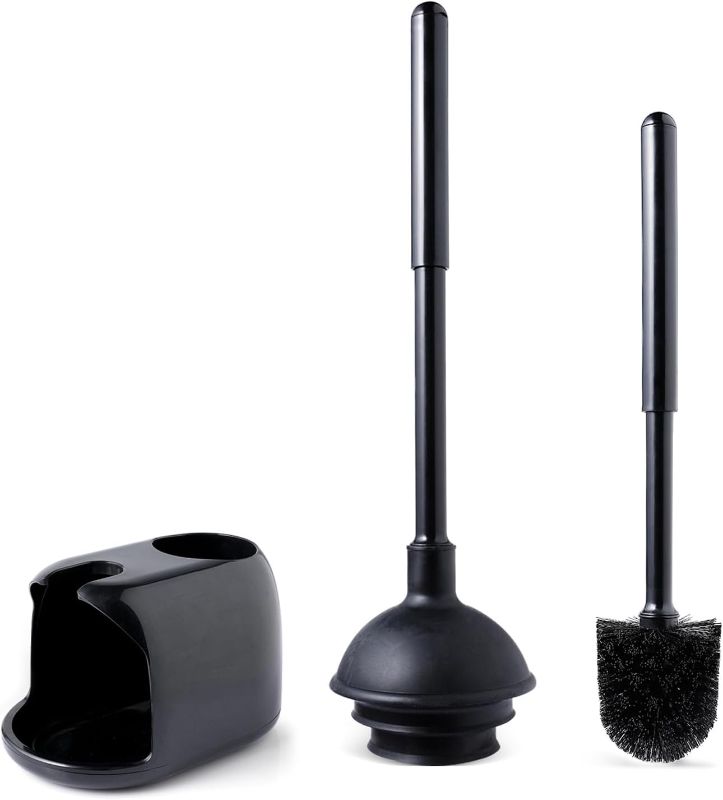 Photo 1 of Eyliden Toilet Plunger & Brush Set, Upgrade 3-Step Suction Cup - Ultra-Tight Seal, Durable, Space-Saving Toilet Deep Cleaning Combo with Holder, Bathroom Essentials (1 Pack, Black)
Visit the Eyliden Store