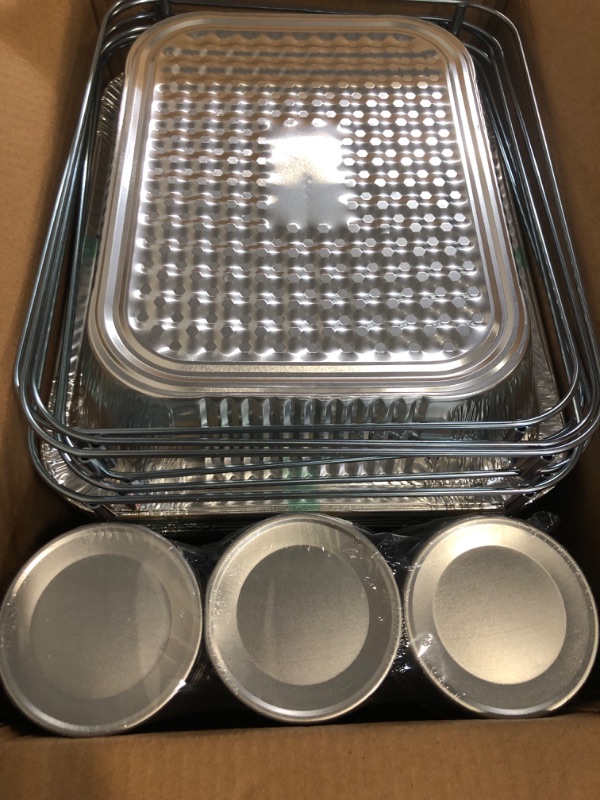 Photo 1 of Large Full Size 33-Pcs Disposable Chaffing Buffet with-Covers, Utensils, Fuel Cans – Premium Chafing Dish Set for Events, Parties, Catering