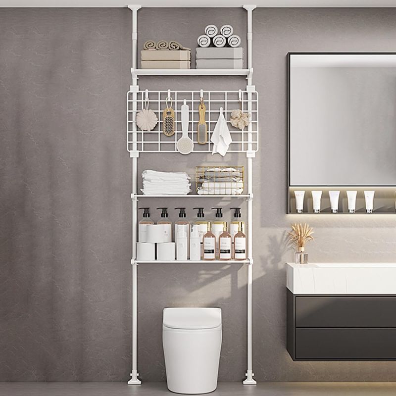 Photo 1 of GIZNXBA White Bathroom Organizer, Over The Toilet Storage Shelf Organizer Wall Mounted, Adjustable Shelves for Small Room, Above Toilet Storage Shelf for Small Space (Color : /White, Size : 4-Tier)
Brand: GIZNXBA