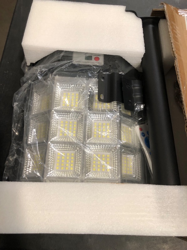 Photo 1 of 1500W Wide Angle LED Flood Light IP66 Dusk to Dawn Solar with Motion Sensor and Remote Control for Parking lot Street Garden Playground Yard